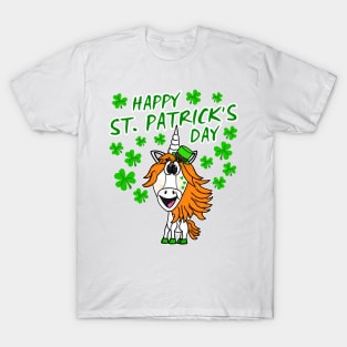 Happy St. Patrick's Day 2022 Unicorn Irish Shamrocks T-Shirt